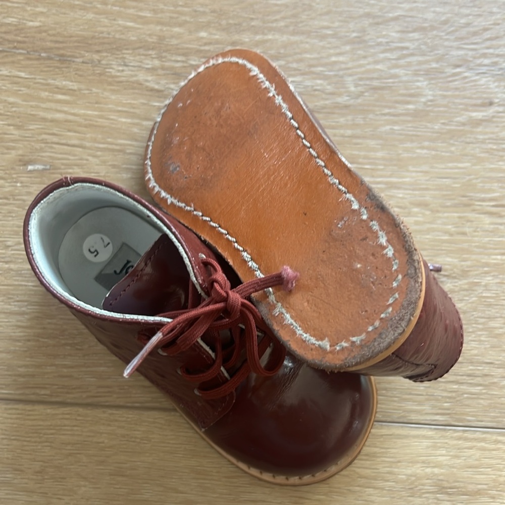 Leather ankle boot red - Picture 3 of 3